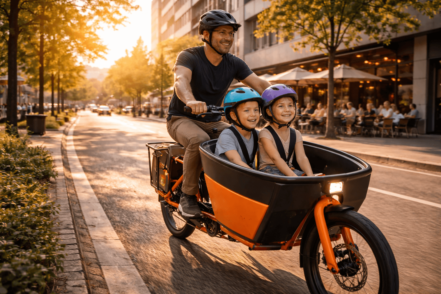 Urban Arrow FamilyNext Pro electric cargo bike designed as a car alternative for modern families